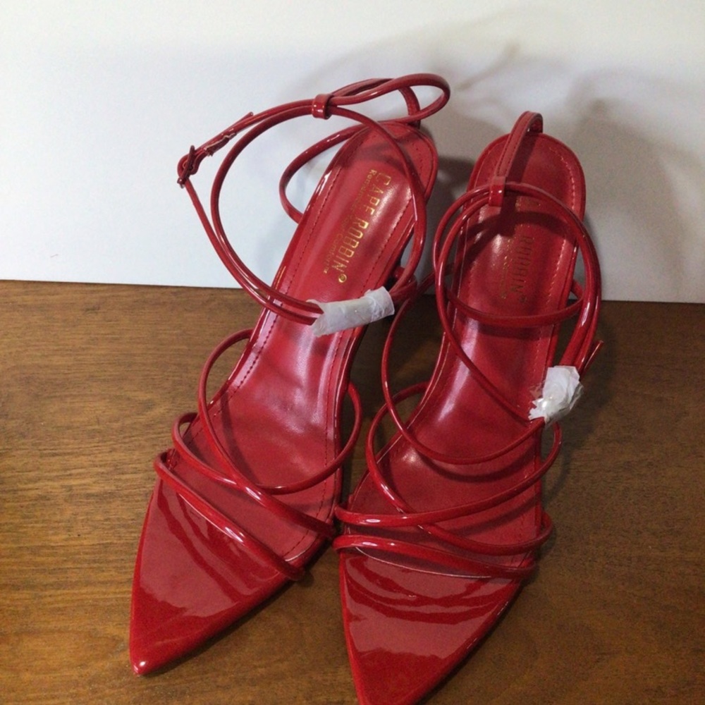 CAPE ROBIN red strap heels - Picture 3 of 4